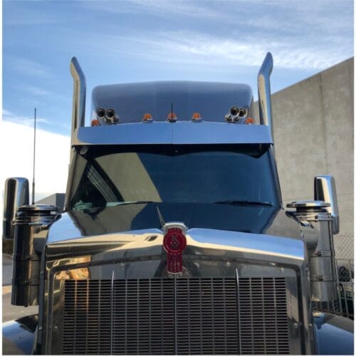 Stainless Steel Sun Visor 12 Inch Boltless To Suit Kenworth T360/T610/T610 SAR - Image 1