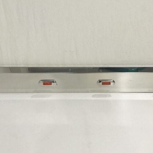 Stainless Steel End Cap Tank Skirt Square 875MM 3 LED's Amber Single To Suit Kenworth/Freightliner/Iveco/Mercedes - Image 4