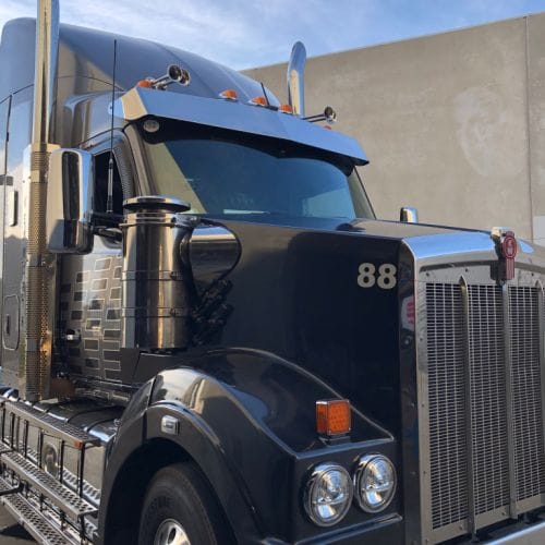 Stainless Steel Sun Visor 12 Inch Boltless To Suit Kenworth T360/T610/T610 SAR - Image 2