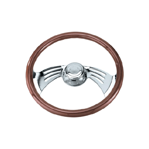 Bundle of Steering Wheel 2 Spoke Wing Style Chrome - Image 1