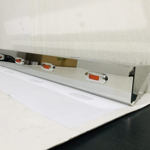 Stainless Steel Tank Skirt 1030MM 4 Amber LED's Single To Suit Scania - Image 4