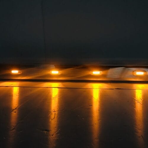 Stainless Steel Tank Skirt 1030MM 4 Amber LED's  Single To Suit Scania - Image 6