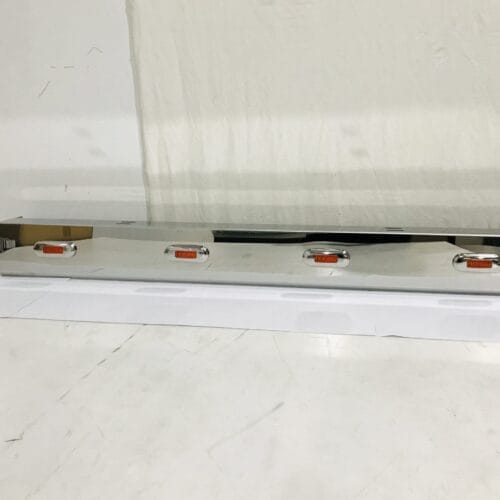 Stainless Steel Tank Skirt 1030MM 4 Amber LED's Single To Suit Scania - Image 1