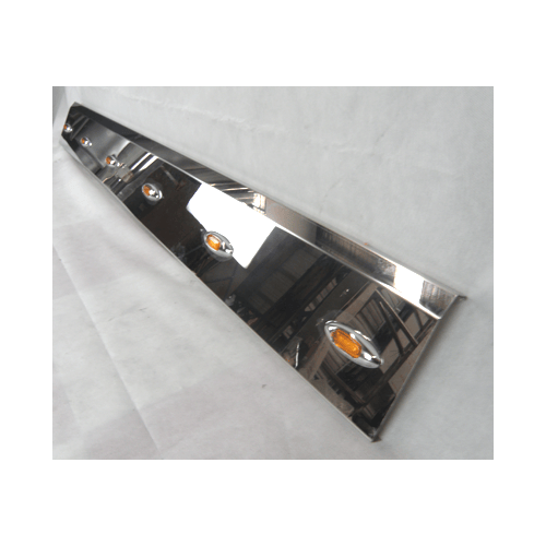 Stainless Steel Tank Skirt Square 950MM 4 LED Amber Single 280 Litre To Suit Iveco