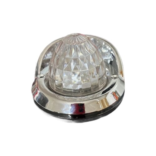 LED Light 2 Inch Round Torpedo Clear/Red Multi-Volt - Image 2