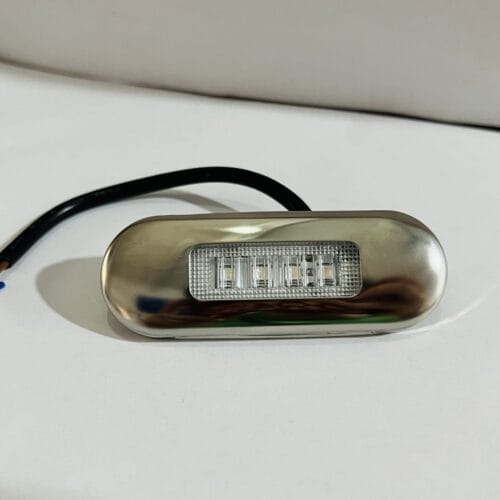 LED Multi-Volt Clear/Green Flush Mount with Stainless Steel Trim - Image 2