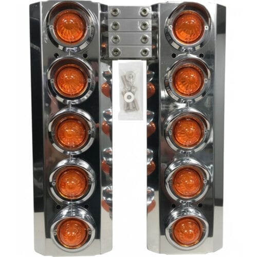 Stainless Steel Air Box Light Amber Torpedo Light To Suit Western Star - Image 1