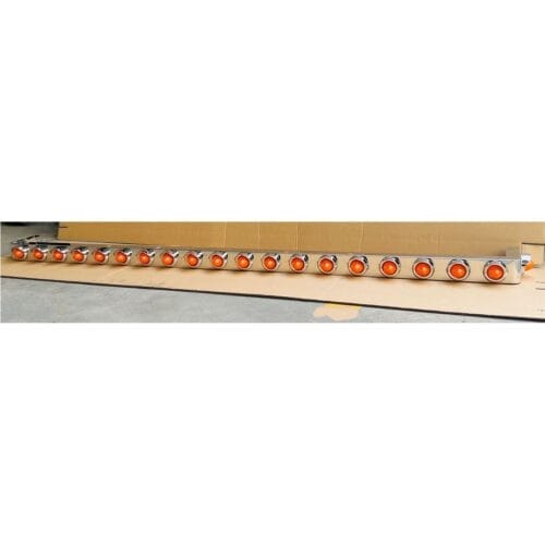 Stainless Steel Light Bar 21 Torpedo LED Amber 2370mm - Image 1