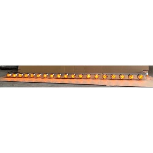 Stainless Steel Light Bar 21 Torpedo LED Amber 2370mm - Image 4