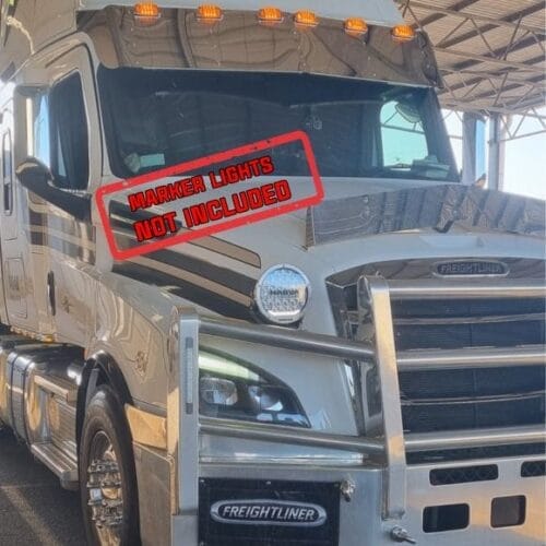 Stainless Steel Sun Visor 17" Drop Visor To Suit Freightliner Cascadia - Image 2