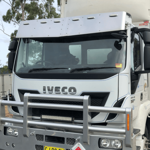 Stainless Steel Sun Visor 13 Inch with 2 Holes To Suit Iveco Powerstar/Stralis - Image 2