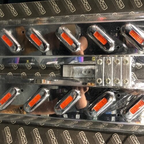 Stainless Steel Air Box Light 5/10 Flush Mount Light Amber To Suit Western Star - Image 1