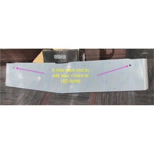 Stainless Steel Sun Visor 13 Inch with 2 Holes To Suit Iveco Powerstar/Stralis - Image 3
