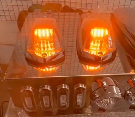 LED Multi-Volt Cab Roof Light Clear/Amber/Blue - Image 2