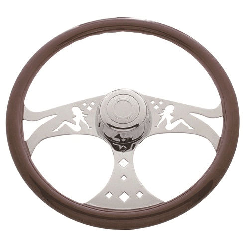 Steering Wheel 3 Spoke Girls Chrome - Image 2
