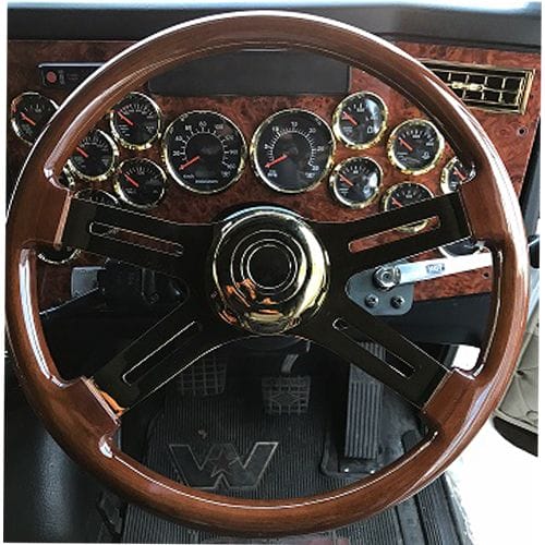Steering Wheel 4 Spoke Straight Gold - Image 2