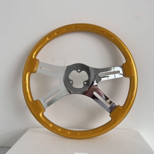 Steering Wheel 4 Spoke Straight Yellow - Image 2