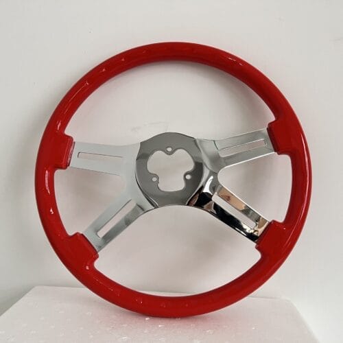 Steering Wheel 4 Spoke Straight Red - Image 2