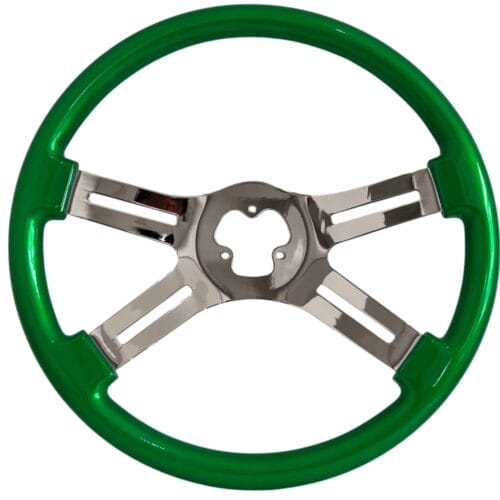 Steering Wheel 4 Spoke Straight Green - Image 1