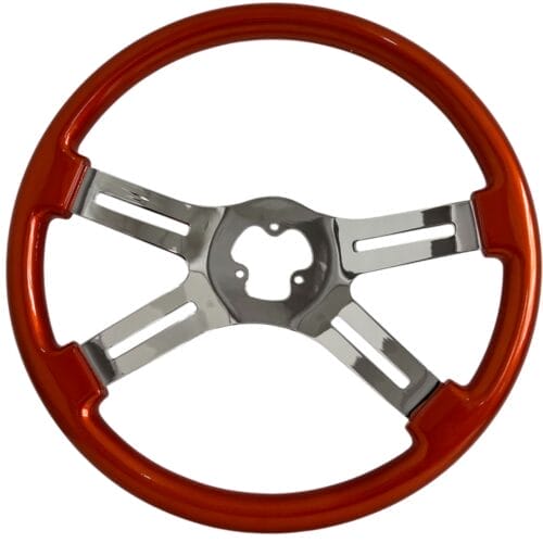 Steering Wheel 4 Spoke Straight Orange - Image 1
