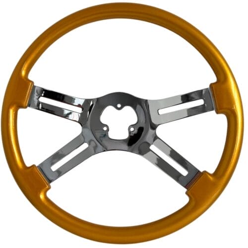 Steering Wheel 4 Spoke Straight Yellow