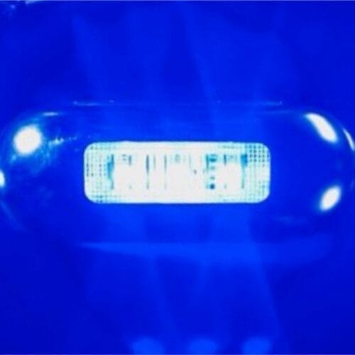LED Multi-Volt Clear/Amber/Blue Flush Mount with Stainless Steel Trim - Image 4