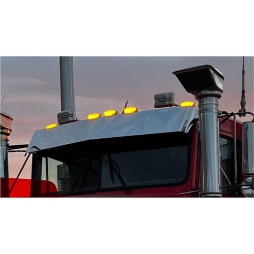 Stainless Steel Sun Visor 11 Inch Boltless To Suit Kenworth T400/C509/T600/T650/T658/T659/T900/T950 - Image 1