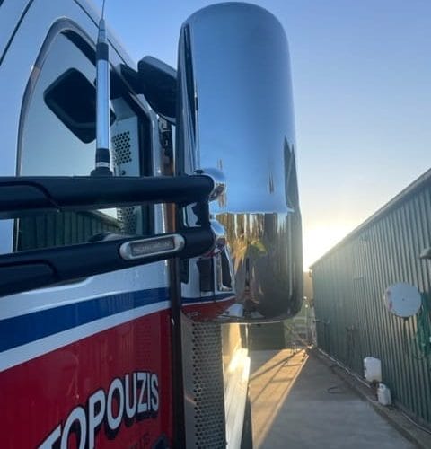 Mirror Cover Chrome Left To Suit Kenworth T610 - Image 3