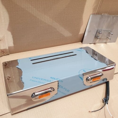 Stainless Steel Tank Skirt D Shape 450mm 2 Amber LED To Suit Mack/Volvo - Image 3
