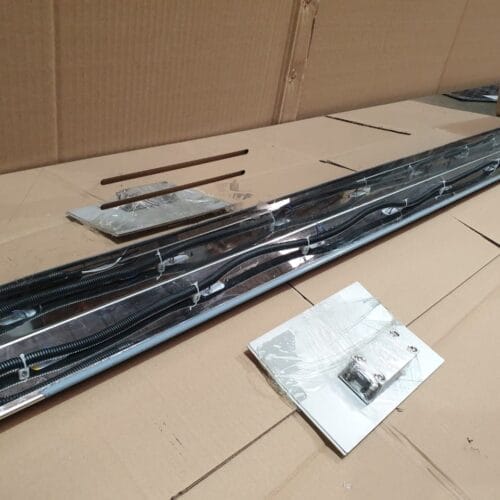 Stainless Steel Tank Skirt D Shape 1845mm  8 Clear Amber LED To Suit Mack/Volvo - Image 3