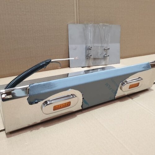 Stainless Steel Tank Skirt D Shape 450mm 2 Amber LED To Suit Mack/Volvo
