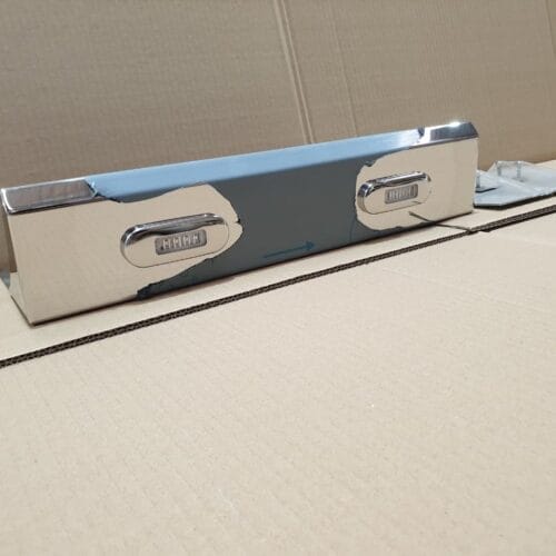 Stainless Steel Tank Skirt D Shape 450mm Clear Amber LED To Suit Mack/Volvo