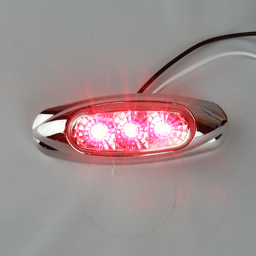 LED Light Clear/Red MR3 Multi Volt - Image 3
