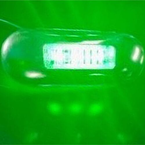 LED Multi-Volt Clear/Amber/Green Flush Mount with Stainless Steel Trim - Image 4