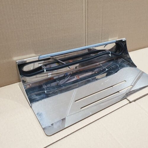 Stainless Steel Tank Skirt D Shape 450mm 2 Clear Amber LED To Suit Mack/Volvo - Image 2