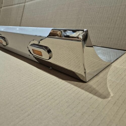 Stainless Steel Tank Skirt D Shape 1580mm 6 Amber LED Single To Suit Mack/Volvo - Image 3