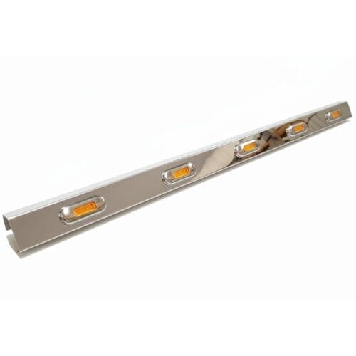 Stainless Steel Bull Bar Light Bar With 5 Amber LED - Image 1