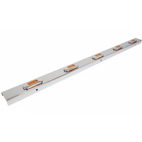 Stainless Steel Bull Bar Light Bar With 5 Amber LED - Image 2