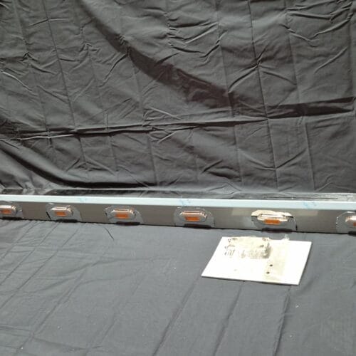 Stainless Steel Tank Skirt D Shape 1845mm 8 Amber LED To Suit Mack/Volvo