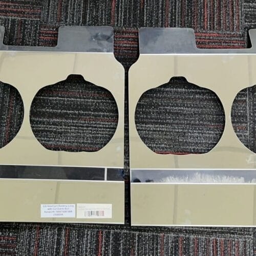 Stainless Steel Headlight Backings Long With Cut Out To Suit Kenworth T408/T409 SAR - Image 2