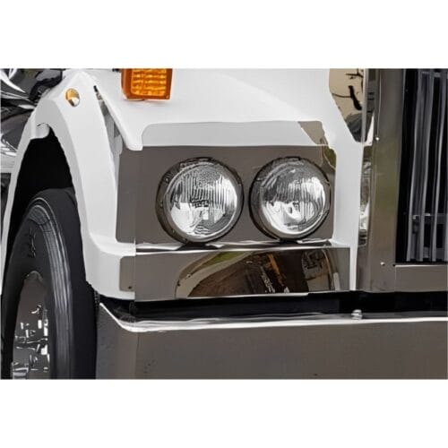 Stainless Steel Headlight Backings Long To Suit Western Star 4800 long Pre 2007 Top Indicator - Image 1
