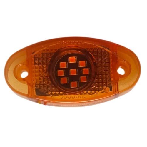 LED Multi Volt Amber Oval Marker - Image 1
