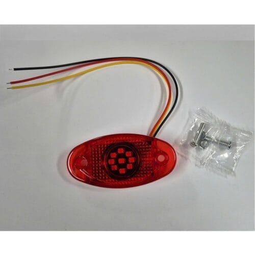 LED  Multi Volt Red Oval Marker - Image 2