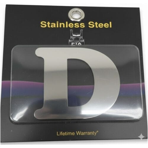 Stainless Steel Letter D - Image 2