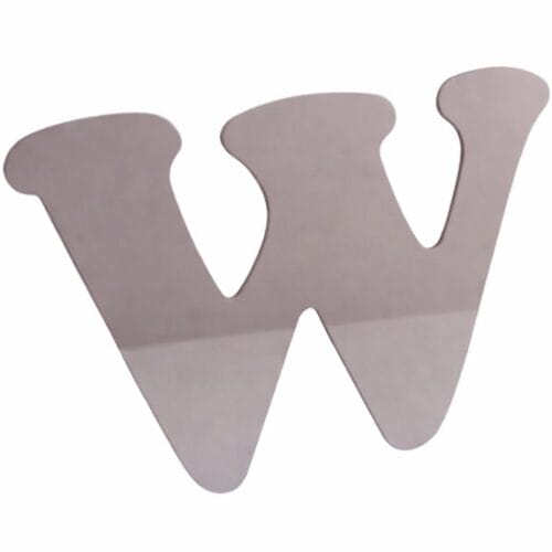 Stainless Steel Letter W - Image 1